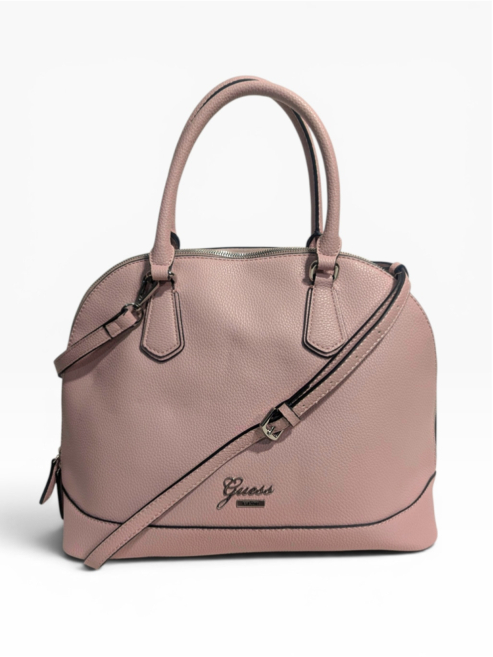 Guess Light Pink Dome Satchel Bag Large